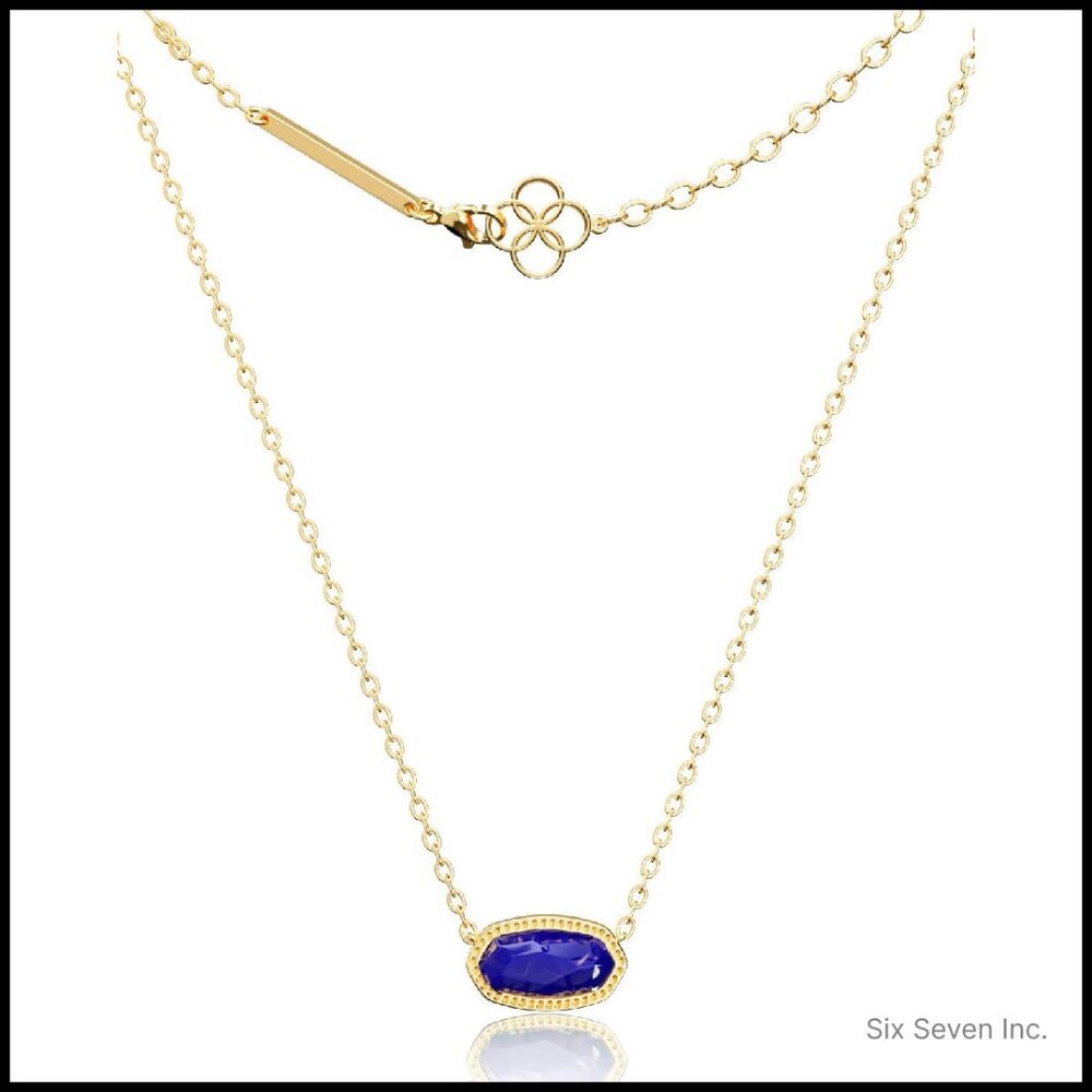 18K Gold Plated Pendant Necklace Elegant Minimal Chic Adjustable Chain